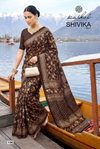 Shivika Vol 1 By Kashvi Black Moss Foil Saree Wholesalers In Surat
